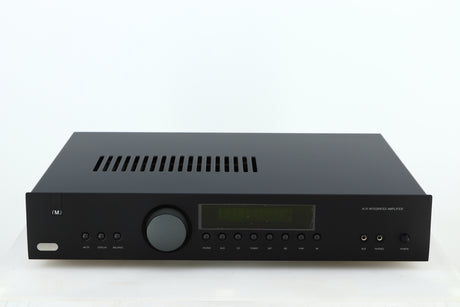 Front view of a used Arcam FMJ A19 Integrated Amplifier in a black finish