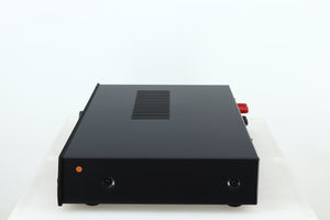 Right side view of a used Arcam FMJ A19 Integrated Amplifier in a black finish