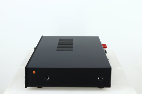 Right side view of a used Arcam FMJ A19 Integrated Amplifier in a black finish