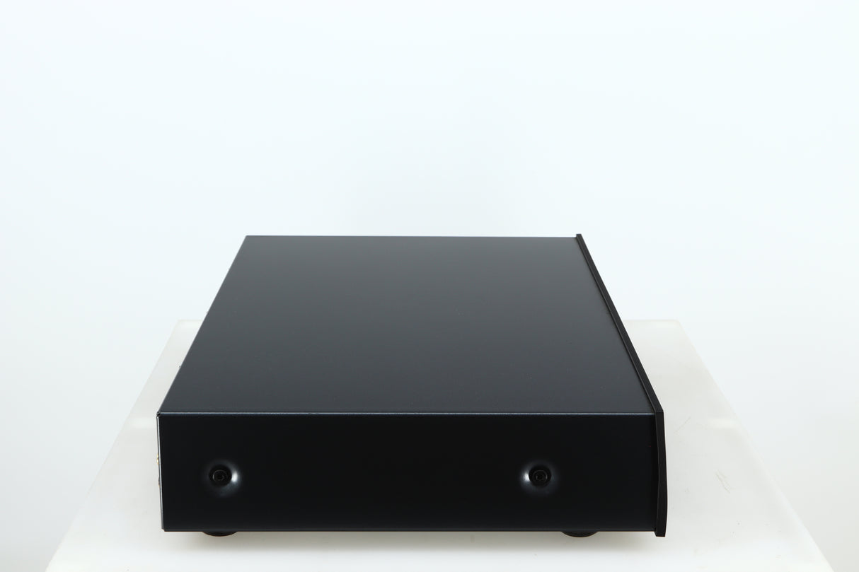 Left side view of a used Arcam FMJ CDS27 CD Player in a black finish