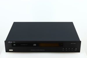 Top of a used Arcam FMJ CDS27 CD Player in a black finish