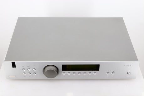 Top of a used Arcam FMJ T32 FM / DAB Tuner in a silver finish