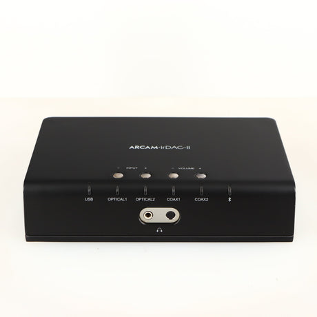 Front view of a used Arcam ir-DAC-II Digital Analogue Converter in a black finish