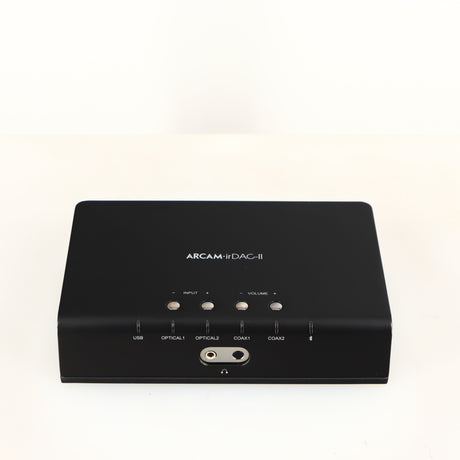 Top of a used Arcam ir-DAC-II Digital Analogue Converter in a black finish