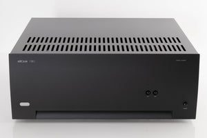 Front view of a used Arcam P349 Power Amplifier in a Black finish