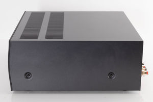 Right side view of a used Arcam P349 Power Amplifier in a Black finish