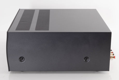 Right side view of a used Arcam P349 Power Amplifier in a Black finish