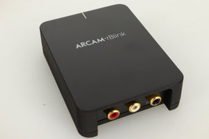 Close up view of a used Arcam R-Blink Bluetooth Receiver