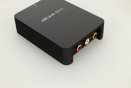 Front left corner view of a used Arcam R-Blink Bluetooth Receiver