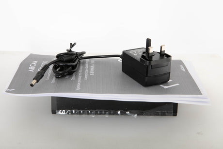 Front view of a used Arcam rPhono Phonostage with manual, and mains cable