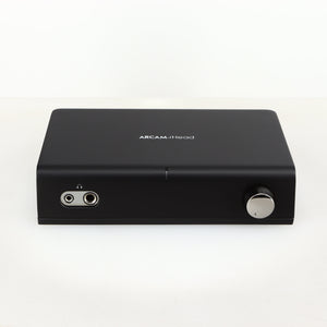 Front view of a used Arcam rHead Headphone Amplifier in a black finish