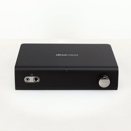 Front view of a used Arcam rHead Headphone Amplifier in a black finish