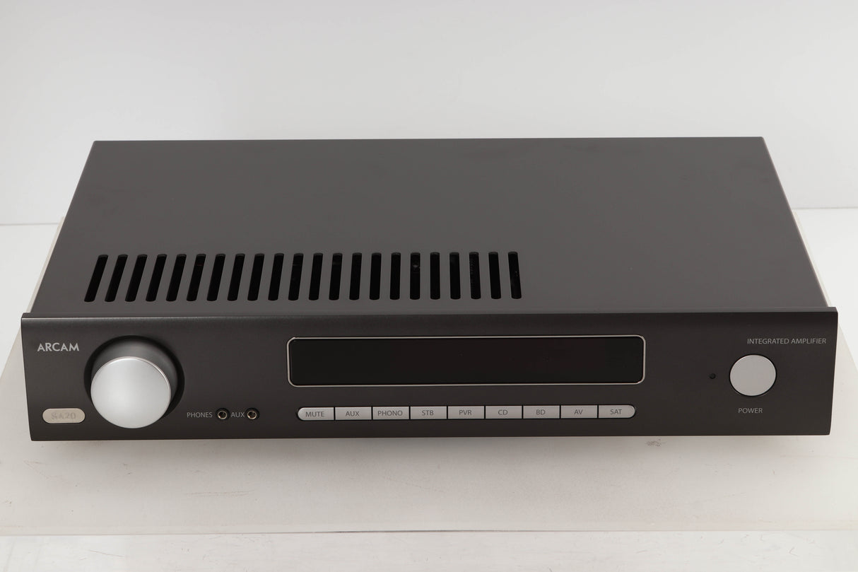Front view of a used Arcam SA20 Integrated Amplifier