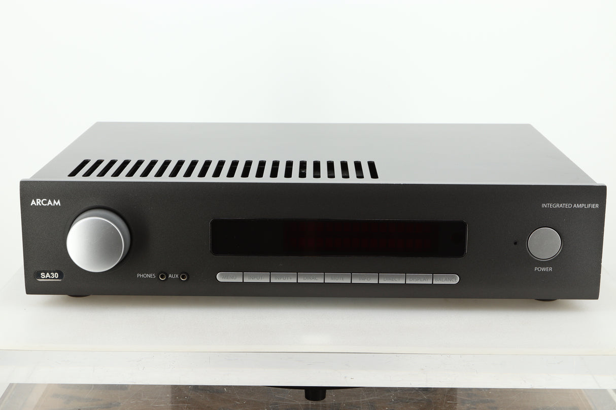 Front view of a used Arcam SA30 Integrated Amplifier 