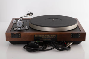 Rear view of a used Ariston RD80 SL Turntable with SME 3009 Series II Improved Tonearm