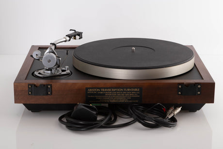Rear view of a used Ariston RD80 SL Turntable with SME 3009 Series II Improved Tonearm