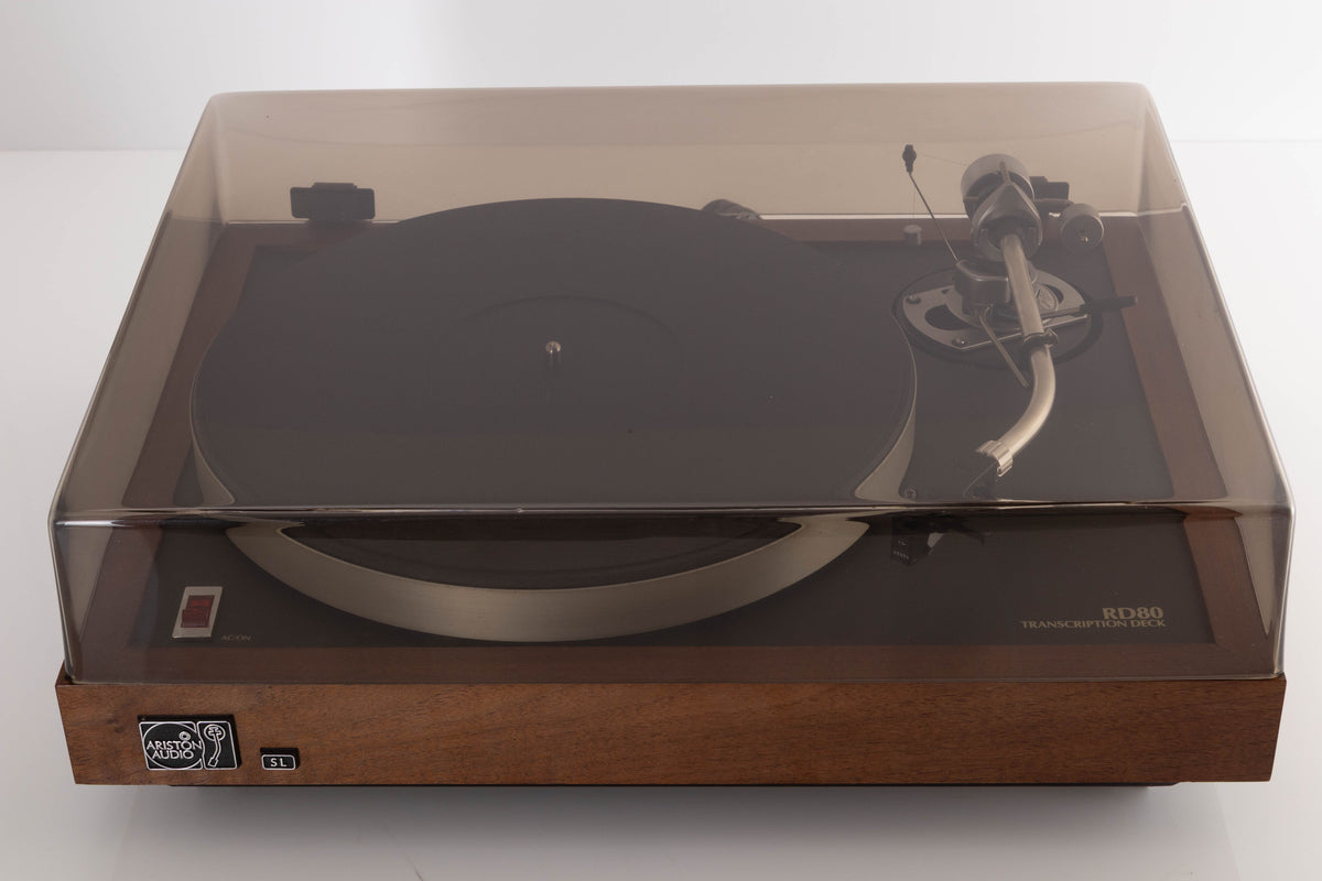 Top view of a used Ariston RD80 SL Turntable with SME 3009 Series II Improved Tonearm