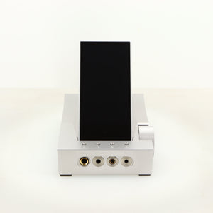 Front view of a used Astrell & Kern Acro CA1000 Headphone Amplifier in a silver finish