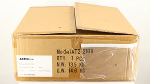 Box for a used Astin Trew AT2-2100 Integrated Amplifier in a black finish