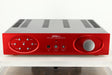 Front view of an Astin Trew AT2-2100 Integrated Amplifier in Red finish