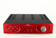Front view of a used Astin Trew AT2-2100 Integrated Amplifier in a red finish