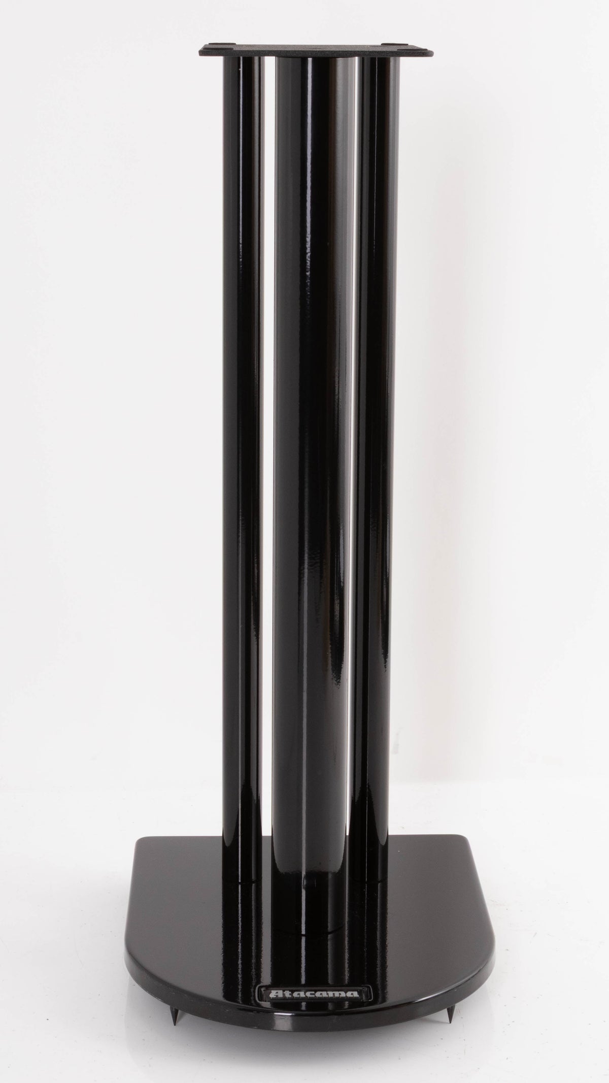 Front view of a used Atacama Nexus 6 Speaker Stands in a Gloss Black finish