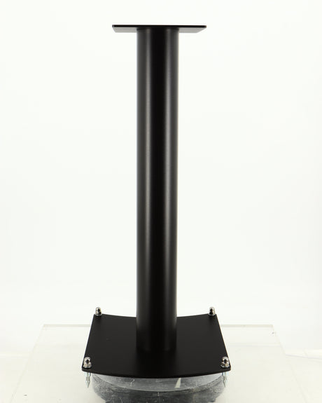 Front view of a used Atacama Nexus 600 Speaker Stand in a satin black finish 
