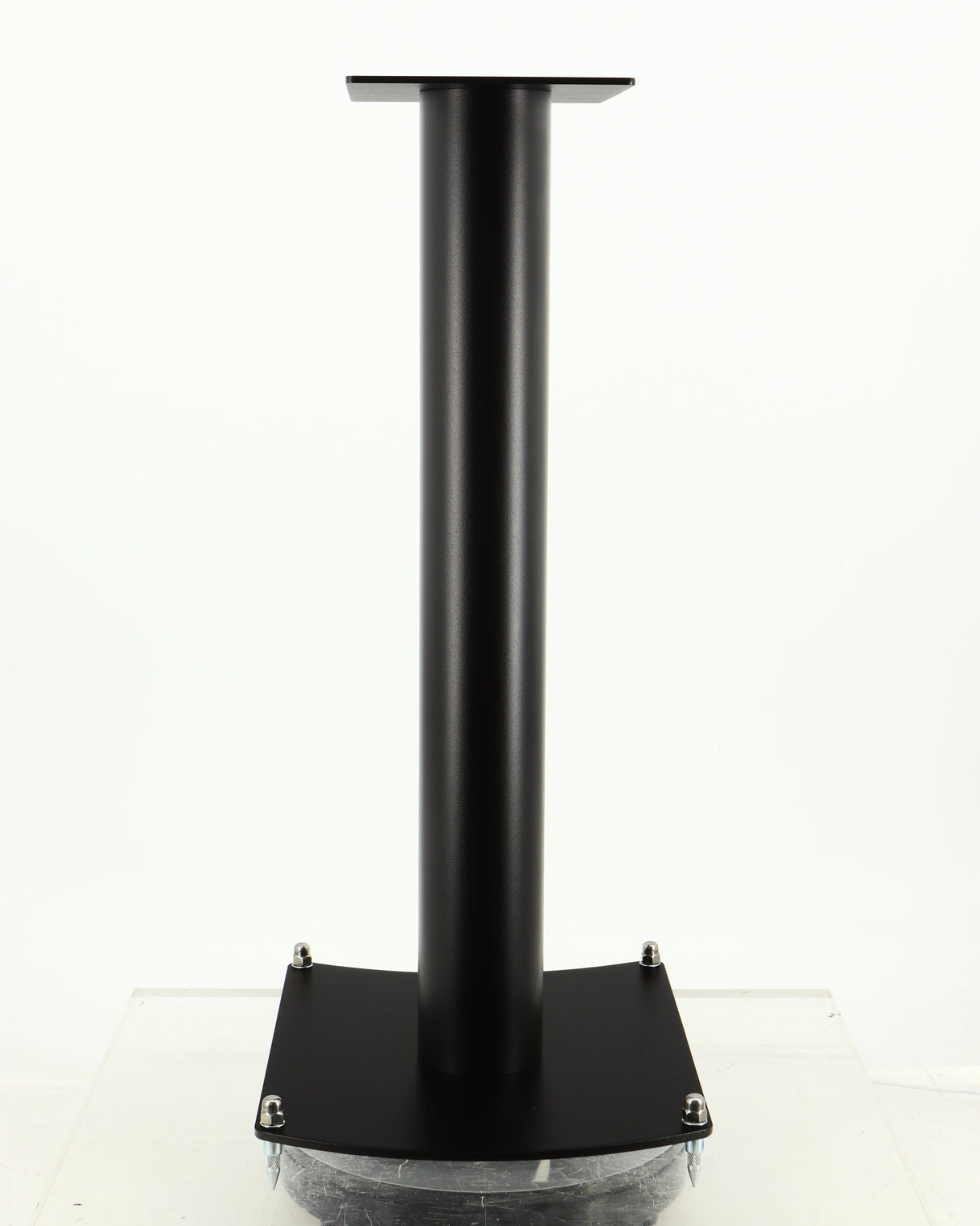 Front view of a used Atacama Nexus 600 Speaker Stand in a satin black finish 