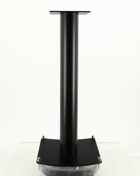Front view of a used Atacama Nexus 600 Speaker Stand in a satin black finish 