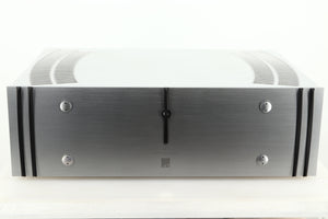 Front view of a used ATC P1 Power Amplifier in silver finish 