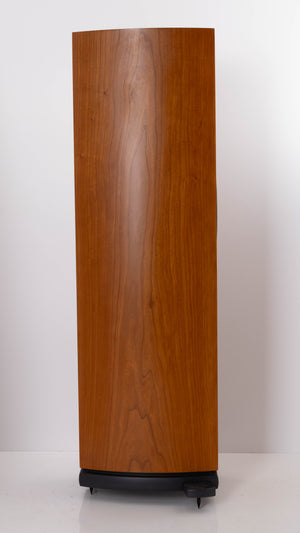 Left side view of a used ATC SCM40 Floorstanding Speaker in a Cherry finish