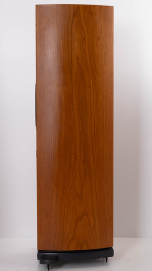Right side view of a used ATC SCM40 Floorstanding Speaker in a Cherry finish