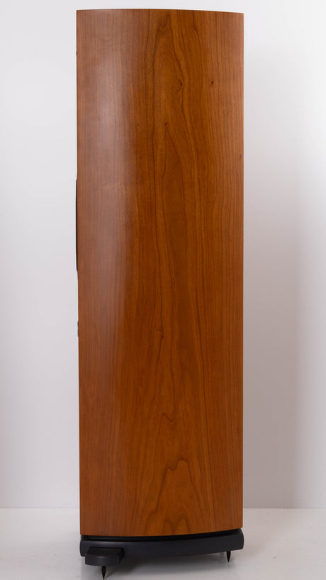 Right side view of a used ATC SCM40 Floorstanding Speaker in a Cherry finish