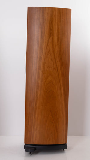 Right side view of a used ATC SCM40 Floorstanding Speaker in a Cherry finish