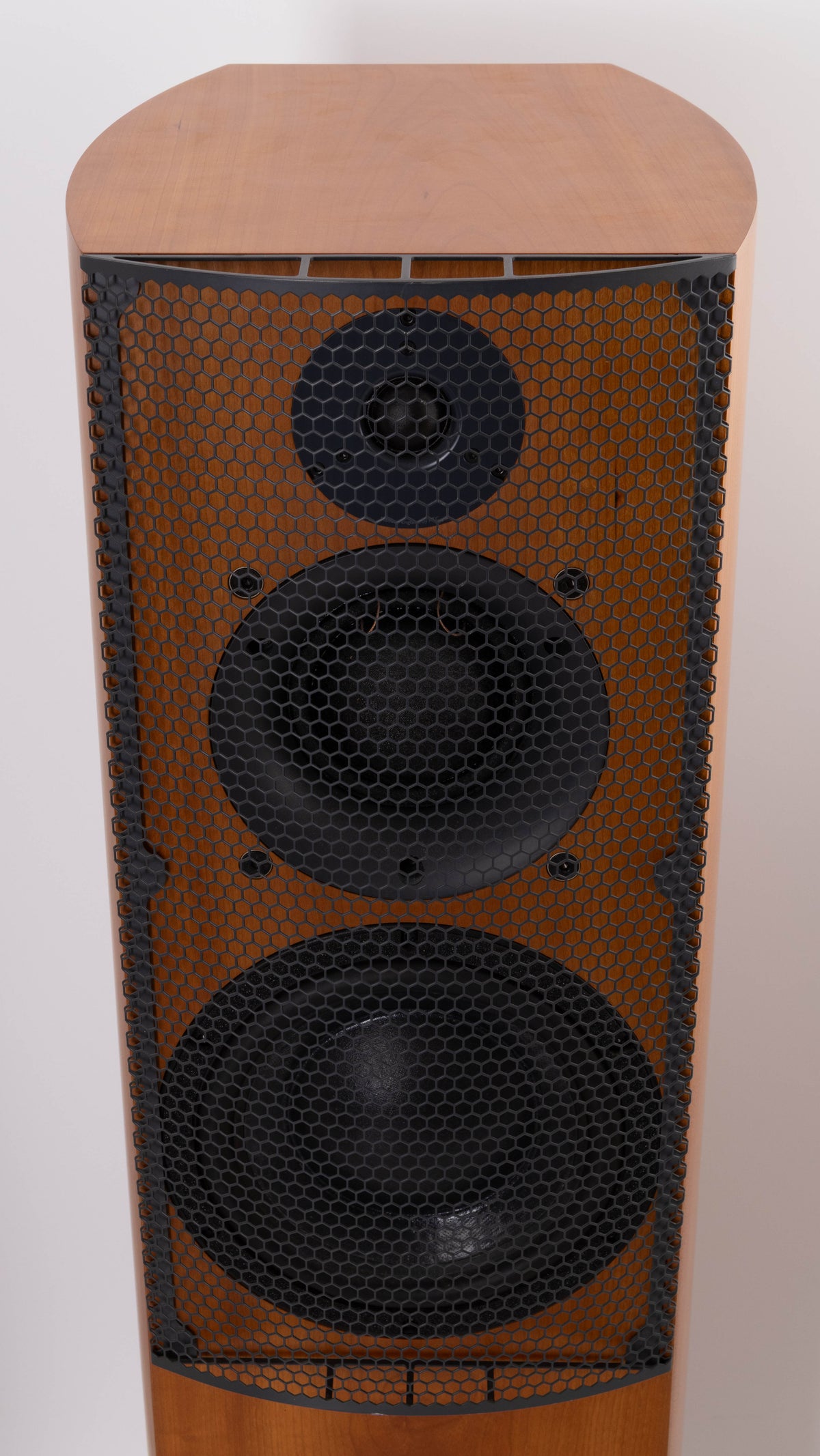 Top of a used ATC SCM40 Floorstanding Speaker in a Cherry finish