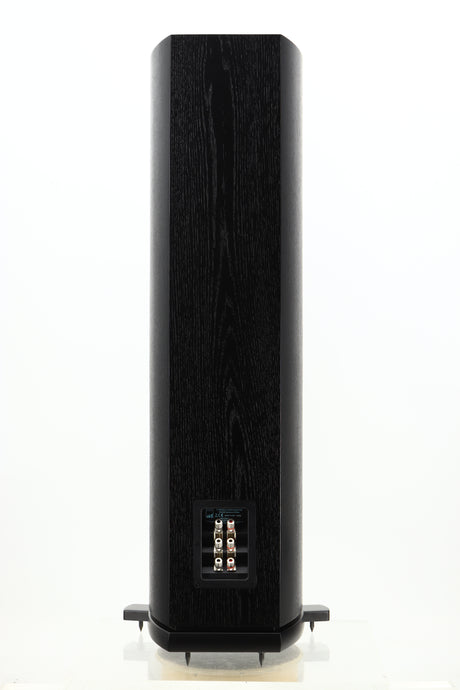 Rear view of a used ATC SCM40 Floorstanding Speaker in Black Ash finish