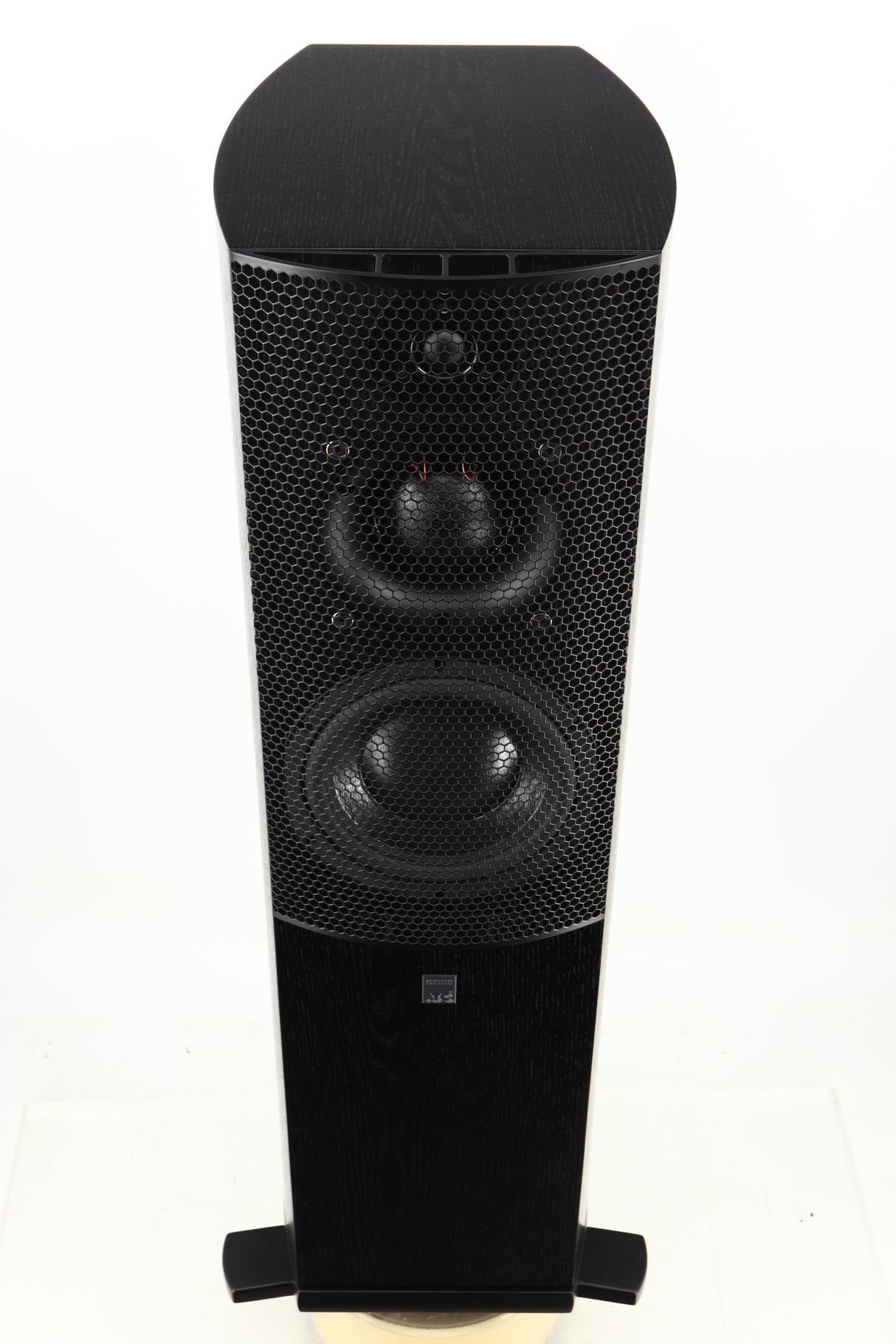 Top view of a used ATC SCM40 Floorstanding Speaker in Black Ash finish