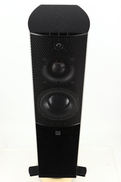 Top view of a used ATC SCM40 Floorstanding Speaker in Black Ash finish