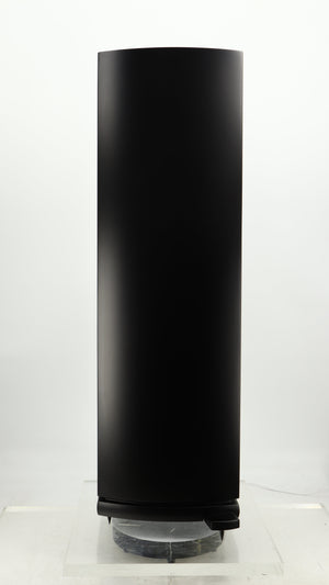 Left side view of a used ATC SCM40 Floorstanding Speaker in a satin black finish