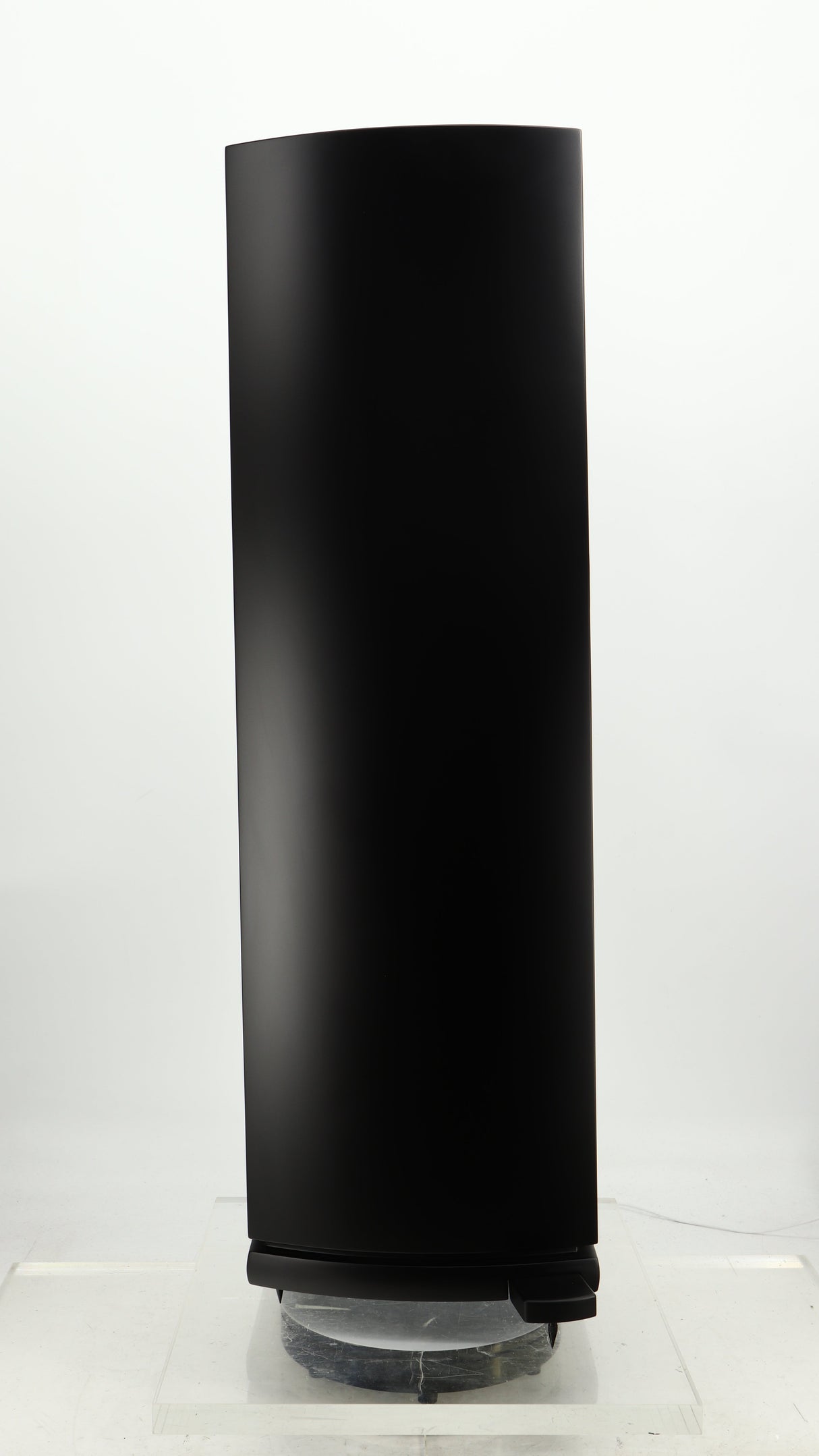 Left side view of a used ATC SCM40 Floorstanding Speaker in a satin black finish