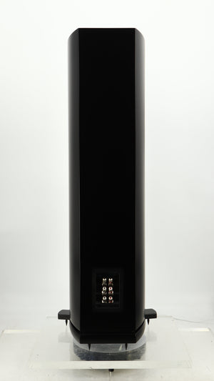 Rear view of a used ATC SCM40 Floorstanding Speaker in a satin black finish