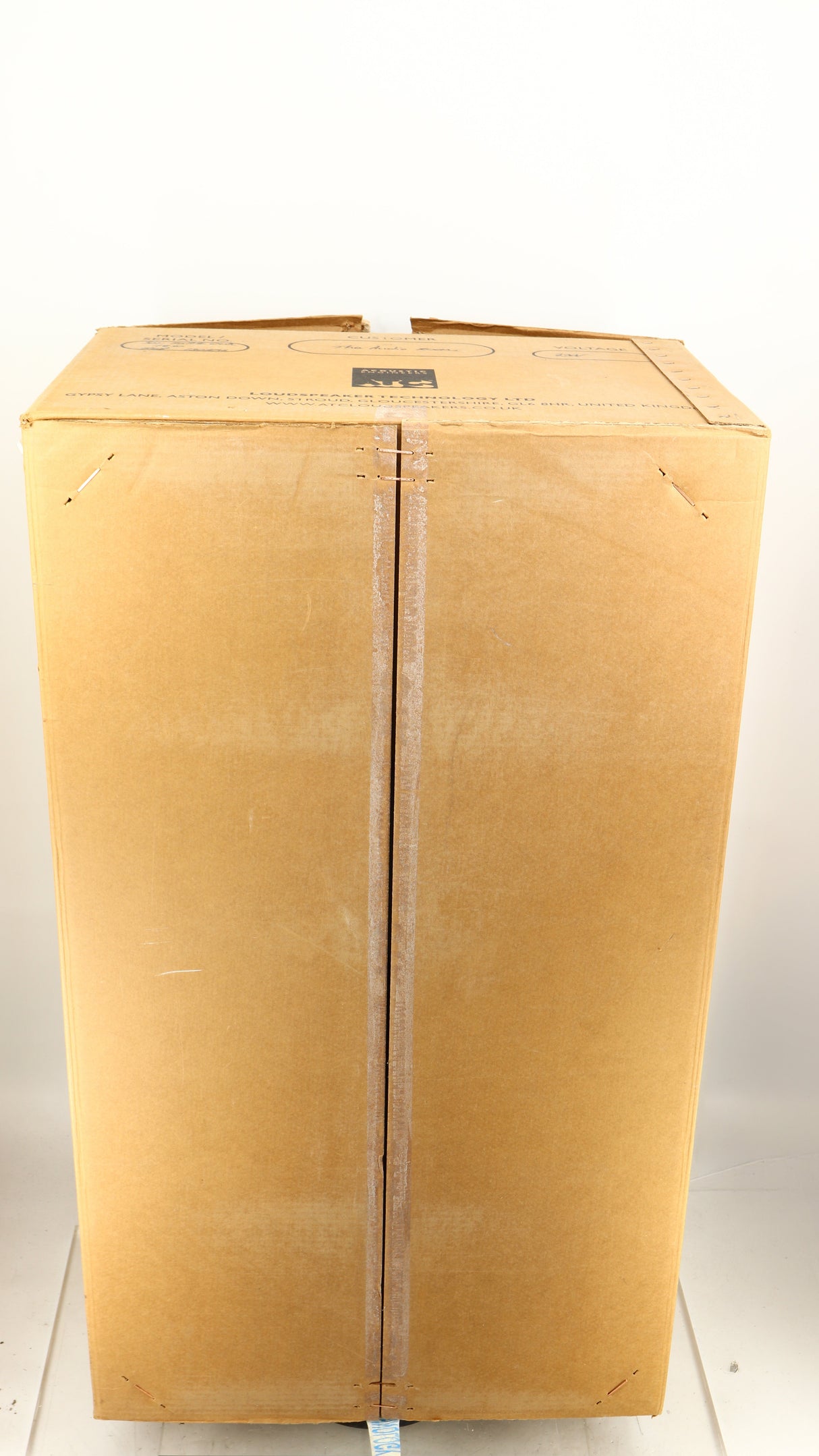Box for a used ATC SCM50SL Active Classic Standmount Speaker in a oak finish