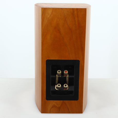 Rear view of a used ATC SCM7 Standmount Speaker in a cherry finish