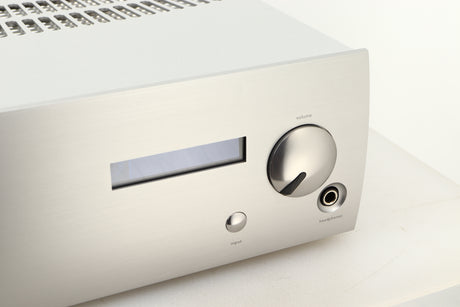 Close up view of a used ATC SIA2-100 Integrated Amplifier in Silver finish 