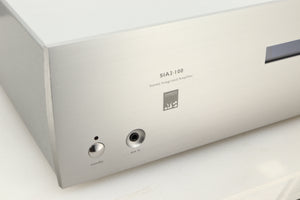 Close up view of a used ATC SIA2-100 Integrated Amplifier in Silver finish 