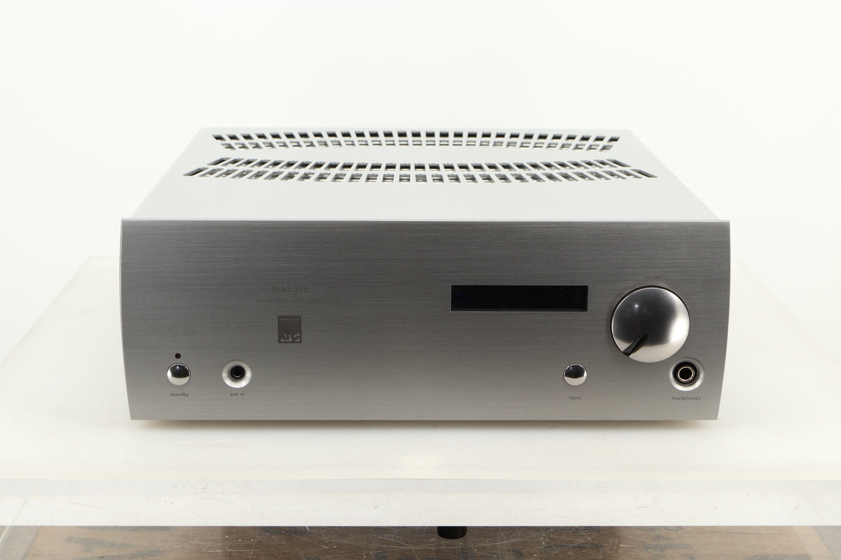 Front view of a used ATC SIA2-100 Integrated Amplifier in Silver finish 