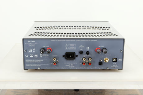 Rear view of a used ATC SIA2-100 Integrated Amplifier in Silver finish 