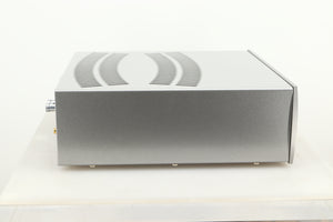 Side view of a used ATC SIA2-100 Integrated Amplifier in Silver finish 