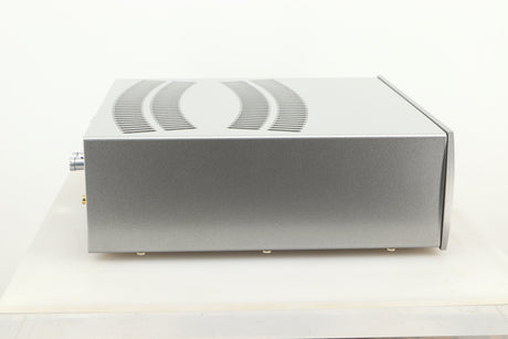 Side view of a used ATC SIA2-100 Integrated Amplifier in Silver finish 