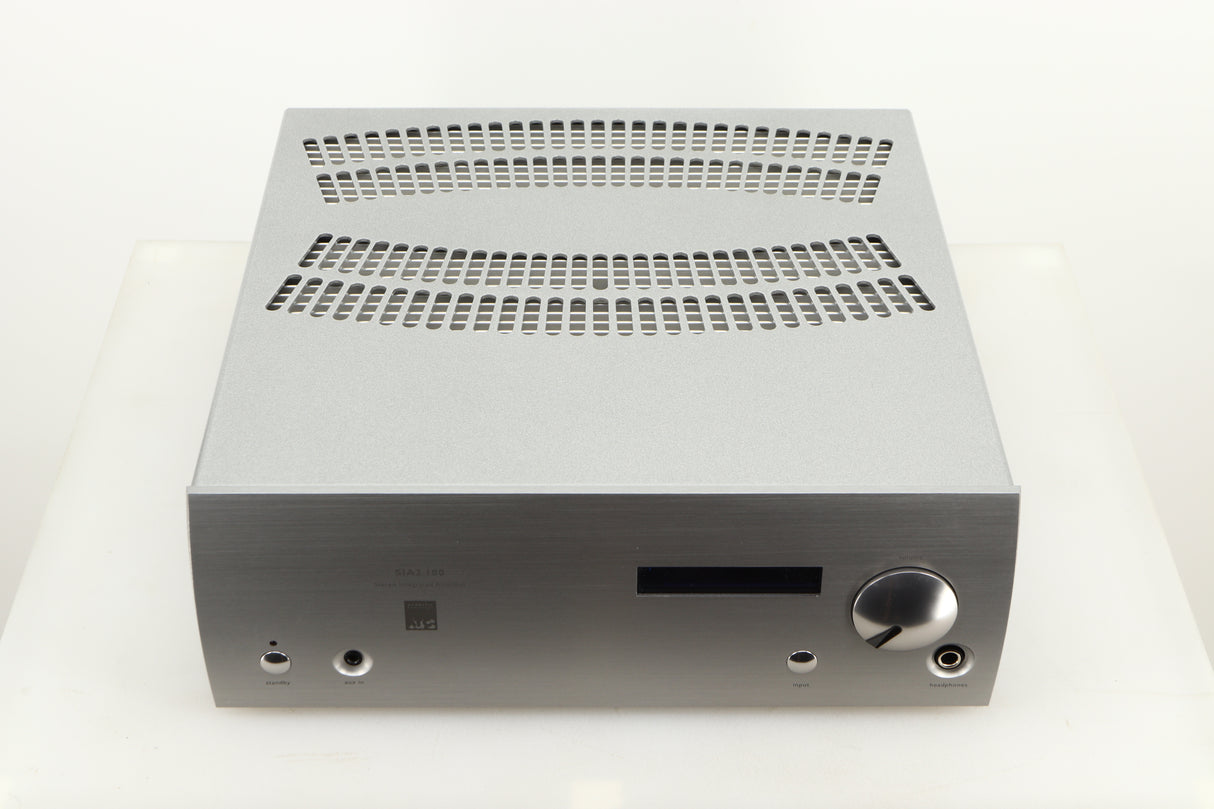 Top view of a used ATC SIA2-100 Integrated Amplifier in Silver finish 